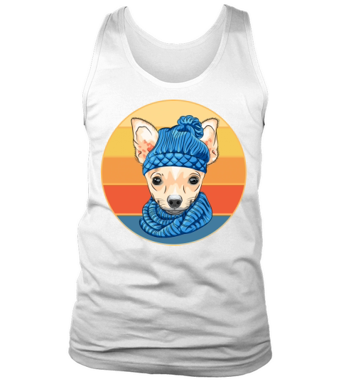 Cute Chihuahua Dog Breed Vintage Retro Sunset Tank Top Unisex