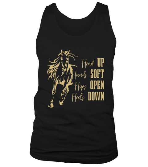 Dressage Head Up Hands Soft Equine Dressage Rider Tank Top Unisex