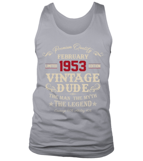 February 1953 Vintage Birthday Present Tank Top Unisex