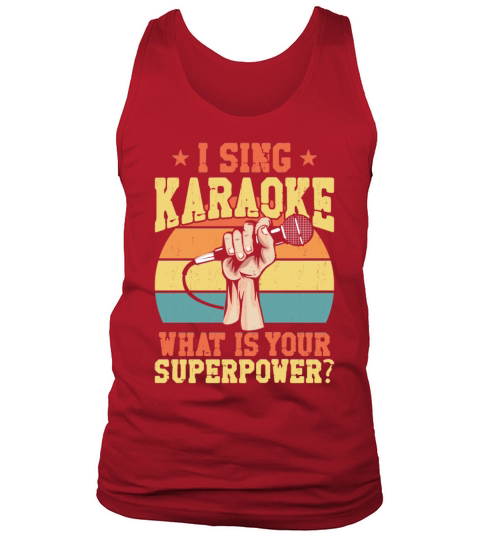 Karaoke Singer Retro Vintage I Tank Top Unisex