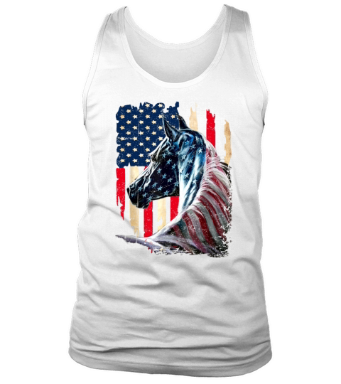 Patriotic Horse American Flag - Horse Vintage Tank Top Unisex