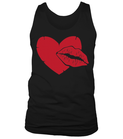 Valentimes Day Heart and Lips Valentine Day Gift Tank Top Unisex