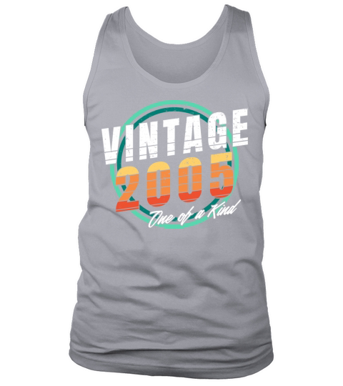Vintage 2005 Shirt for Men Women 18 Year Old 18th Tank Top Unisex