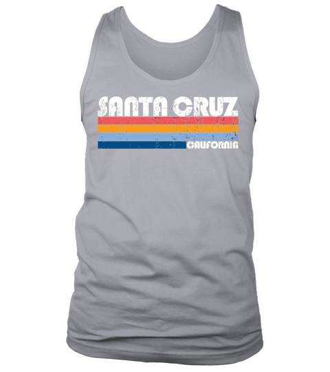 Vintage Retro 70S 80S Style Santa Cruz California Tank Top Unisex