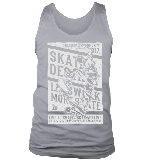Vintage Retro Skateboarding Eat Sleep Skate Repeat Tank Top Unisex