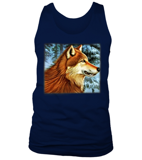 Wolf artwork design predator face imprint Tank Top Unisex