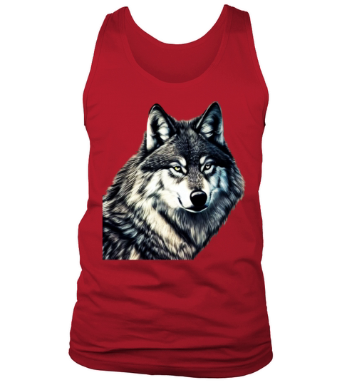 Wolf artwork design predator face imprint Tank Top Unisex