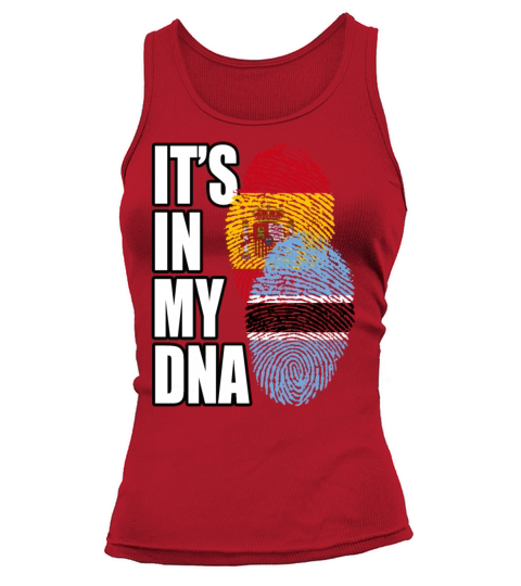 Botswana And Spaniard Mix Heritage DNA Flag Tank top Woman