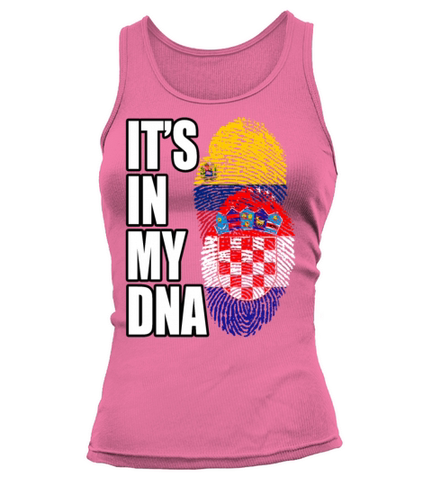 Croatian And Venezuelan Mix Heritage DNA Flag Tank top Woman