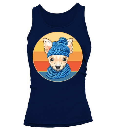 Cute Chihuahua Dog Breed Vintage Retro Sunset Tank top Woman
