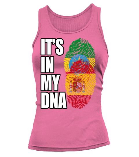 Ethiopian And Spaniard Mix Heritage DNA Flag Tank top Woman