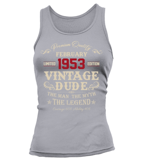 February 1953 Vintage Birthday Present Tank top Woman