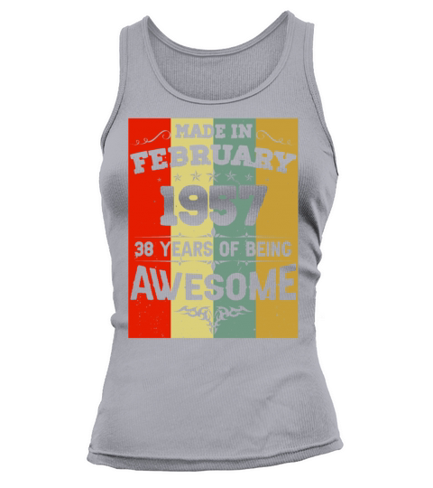 February 1957 Vintage Birthday Present Tank top Woman