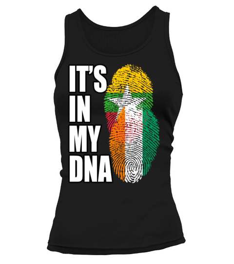 Ivorian And Burmese Mix Heritage DNA Flag Tank top Woman
