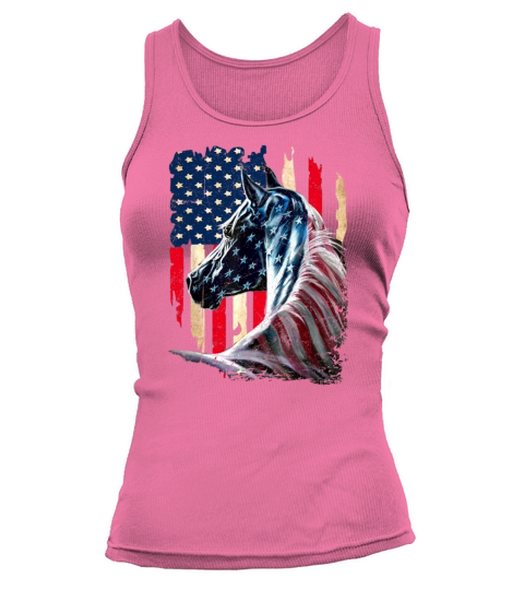 Patriotic Horse American Flag - Horse Vintage Tank top Woman