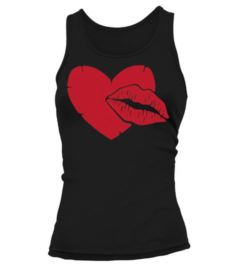Valentimes Day Heart and Lips Valentine Day Gift Tank top Woman