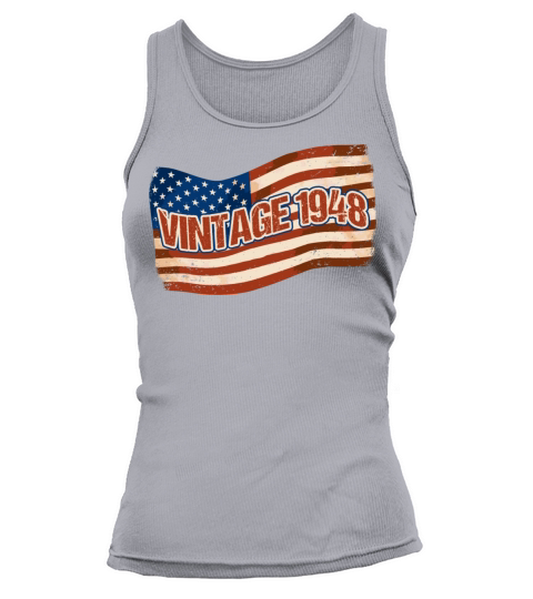 Vintage 1948 USA Flag 74th Birthday for Patriotic Tank top Woman
