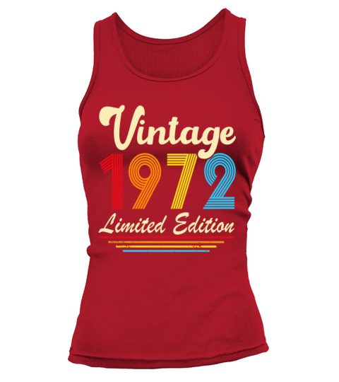 Vintage 1972 50th Birthday Fiftieth Gift Tank top Woman