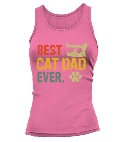 Vintage Best Cat Dad Ever T-Shirt Cat Daddy Gift Tank top Woman