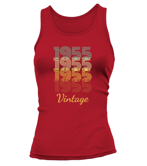 Vintage Birthday Gift Born In 1955 Slogan Tank top Woman