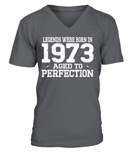 50th birthday vintage legends were born in 1973 V-Neck T-shirt