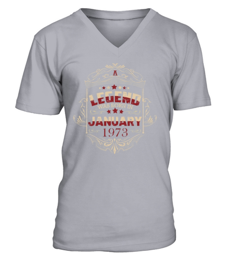 A legend was born in January 1973 V-Neck T-shirt