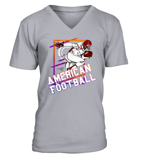 American Football Player Vintage Retro USA Sport V-Neck T-shirt