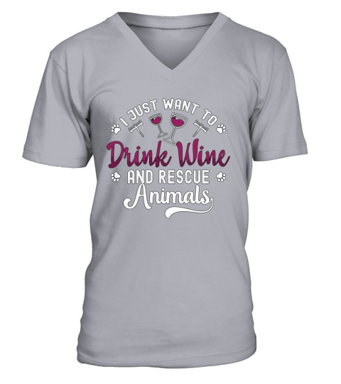 Animal Rescue I Just Want To Adopt Animal Rescuer V-Neck T-shirt
