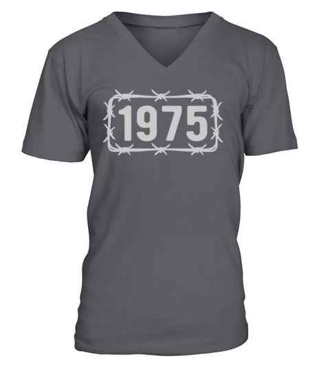 Birthday Vintage 1975 Barbed Wire V-Neck T-shirt