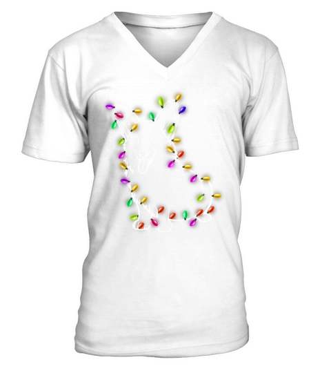 Corgi Santa Christmas Lights Xmas Gifts Boys Kids V-Neck T-shirt