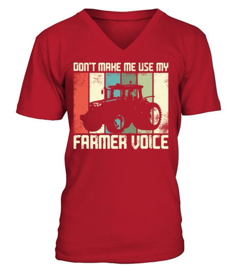 Farming Farmer Vintage Tractor V-Neck T-shirt