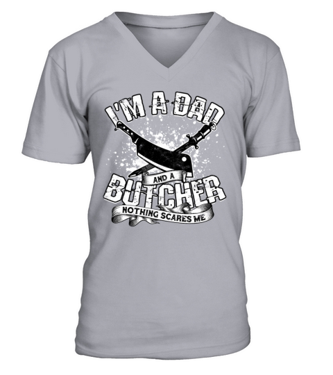 Im A Dad Butcher Meat Cutter Chef Knife Butchery V-Neck T-shirt