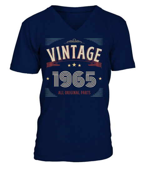 VINTAGE 1965 ALL ORIGINAL PARTS V-Neck T-shirt