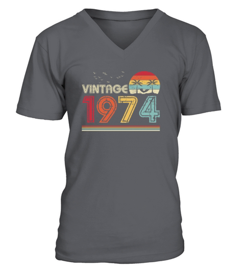 Vintage 1974 Limited Edition 47th Birthday Gift V-Neck T-shirt