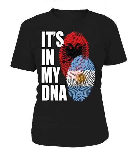 Albanian And Argentinian Mix Heritage DNA Flag Women's T-Shirt