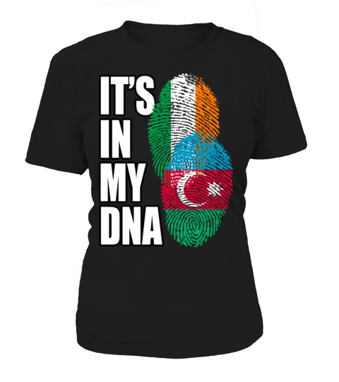 Azerbaijani And Irish Mix Heritage DNA Flag Women's T-Shirt