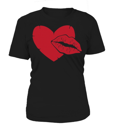 Valentimes Day Heart and Lips Valentine Day Gift Women's T-Shirt