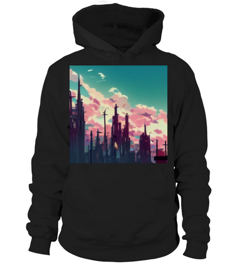 Aesthetic city sky Hoodie Unisex