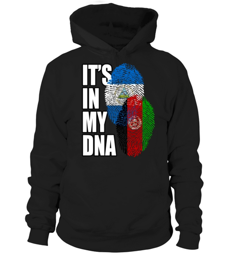 Afghan And Nicaraguan Mix Heritage DNA Flag Hoodie Unisex
