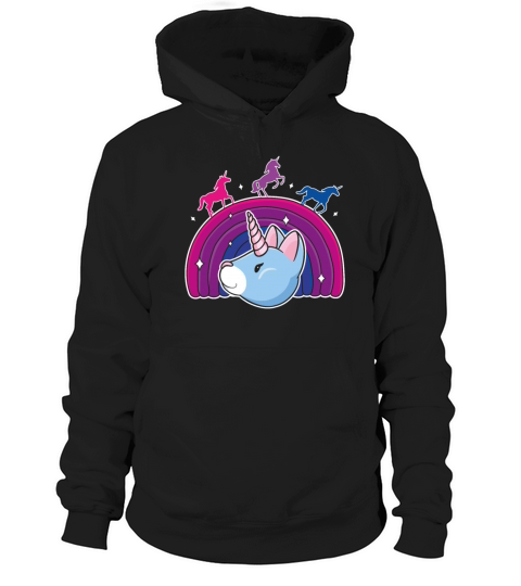 Kawaii Bisexual Pride Unicorn Bi Rainbow Hoodie Unisex