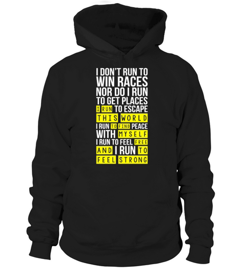 Marathon - I run this world to find myself free Hoodie Unisex