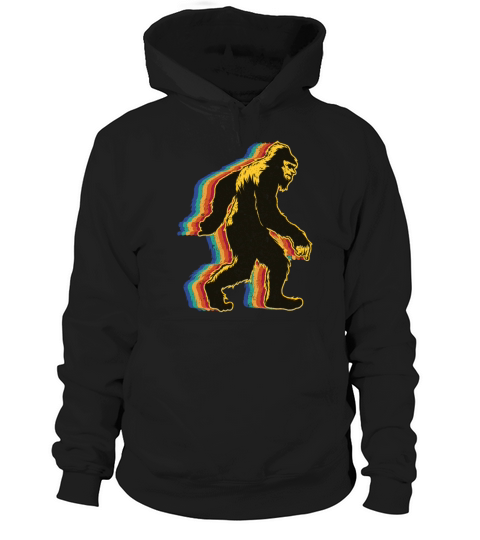 Retro Bigfoot vintage Fun and Nostalgic Sasquatch Hoodie Unisex
