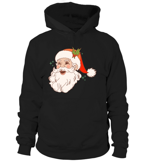 Merry Christmas retro vintage pink santa claus Hoodie Unisex