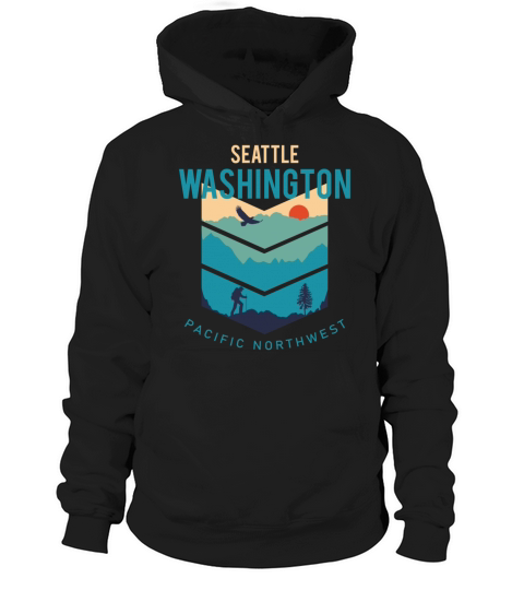 Seattle Washington Native Hometown Vintage Pacific Hoodie Unisex