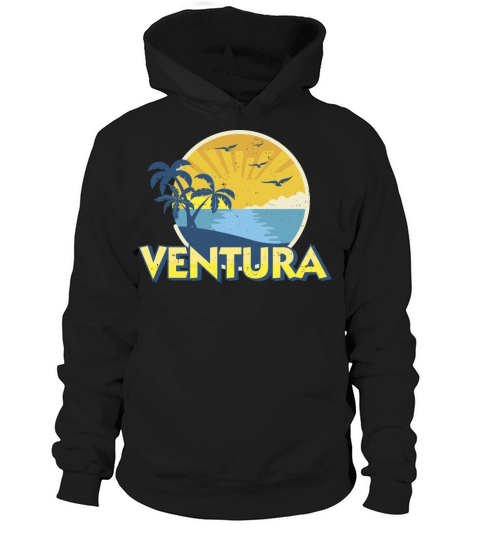 Vintage Ventura Beach California Surfing 70S Desig Hoodie Unisex