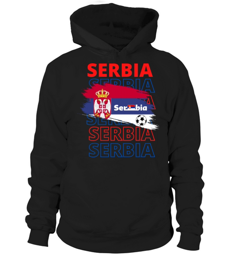 World Serbia Soccer Vintage Hoodie Unisex