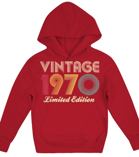 1970 50th Birthday Gift Vintage Kids Hoodie