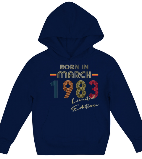 40th birthday born in march 1983 limited edition Kids Hoodie