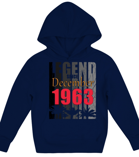 Birth Month December 1963 Vintage Kids Hoodie