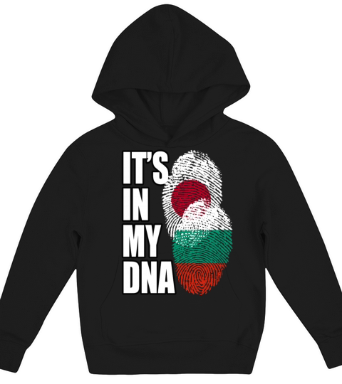 Bulgarian And Japanese Mix Heritage DNA Flag Kids Hoodie